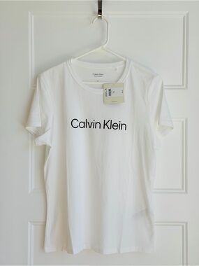 Calvin Klein Performance White Short Sleeve Logo Tee
